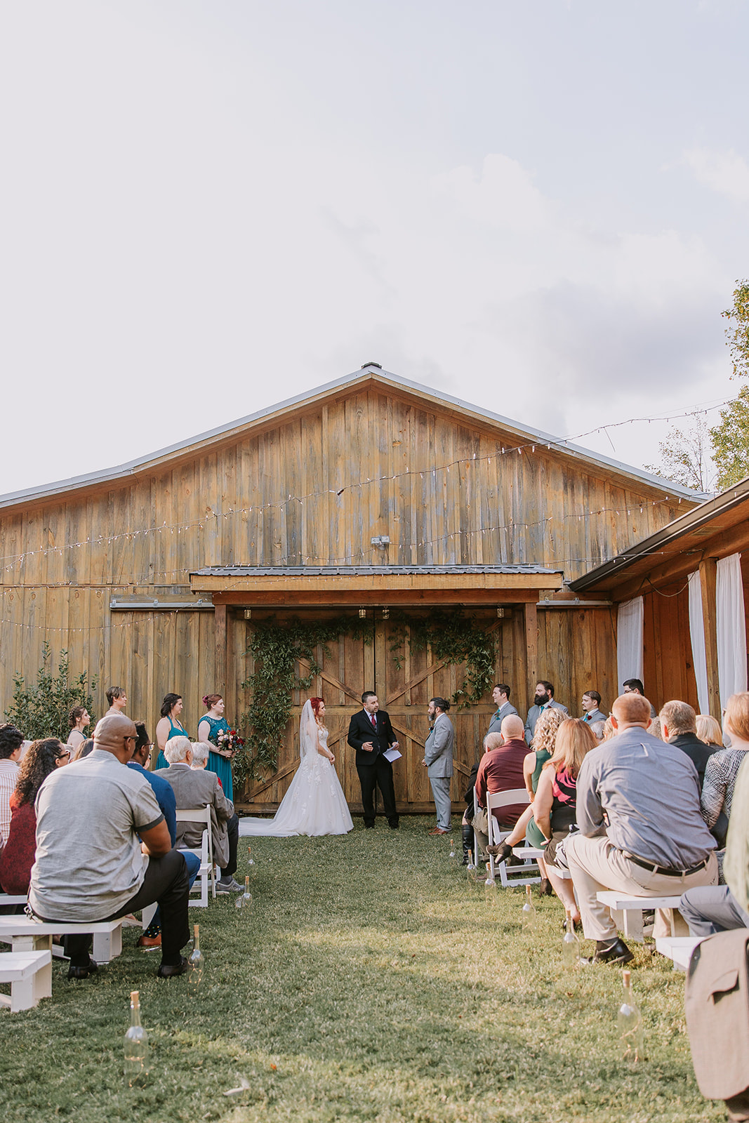 Outdoor ceremony at North Georgia Barn Wedding Venue