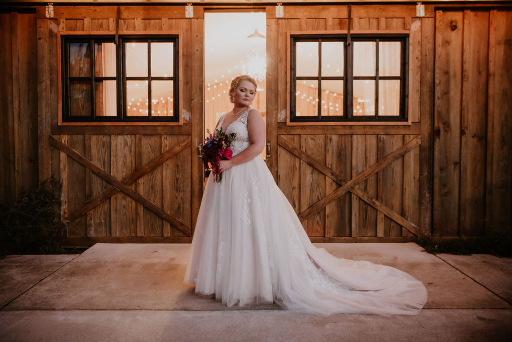 Bride at Georgia Farm wedding venue
