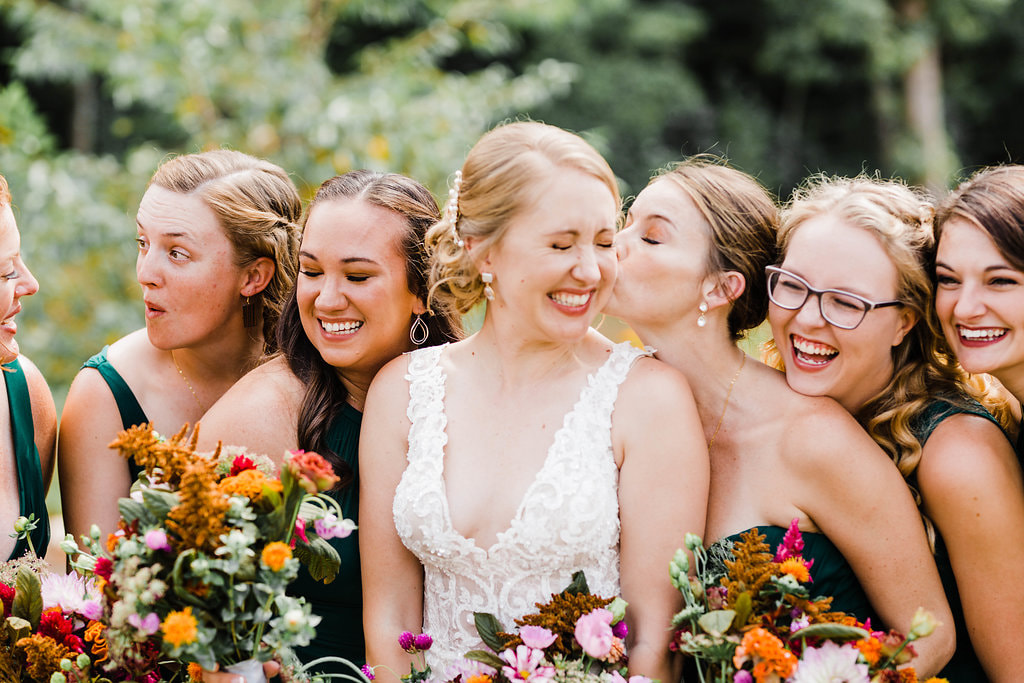 Colorful bridesmaid bouquets by Stems Atlanta