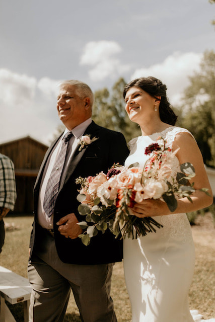 Bride and Father at North Georgia Ceremony