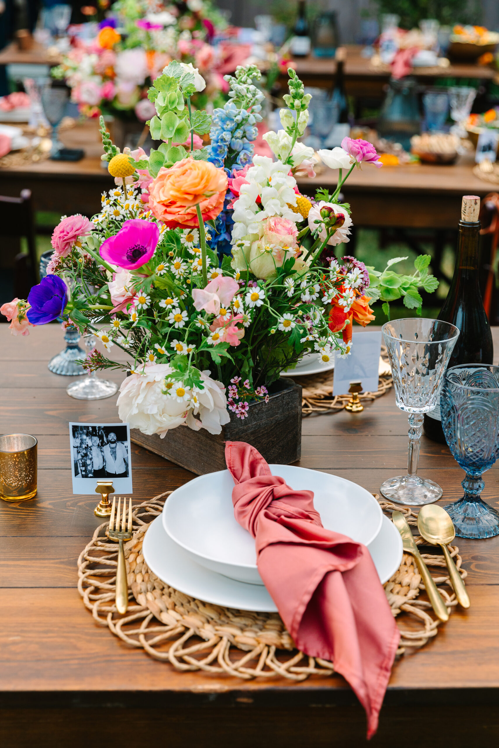 Venue reception table setting for marietta ga wedding