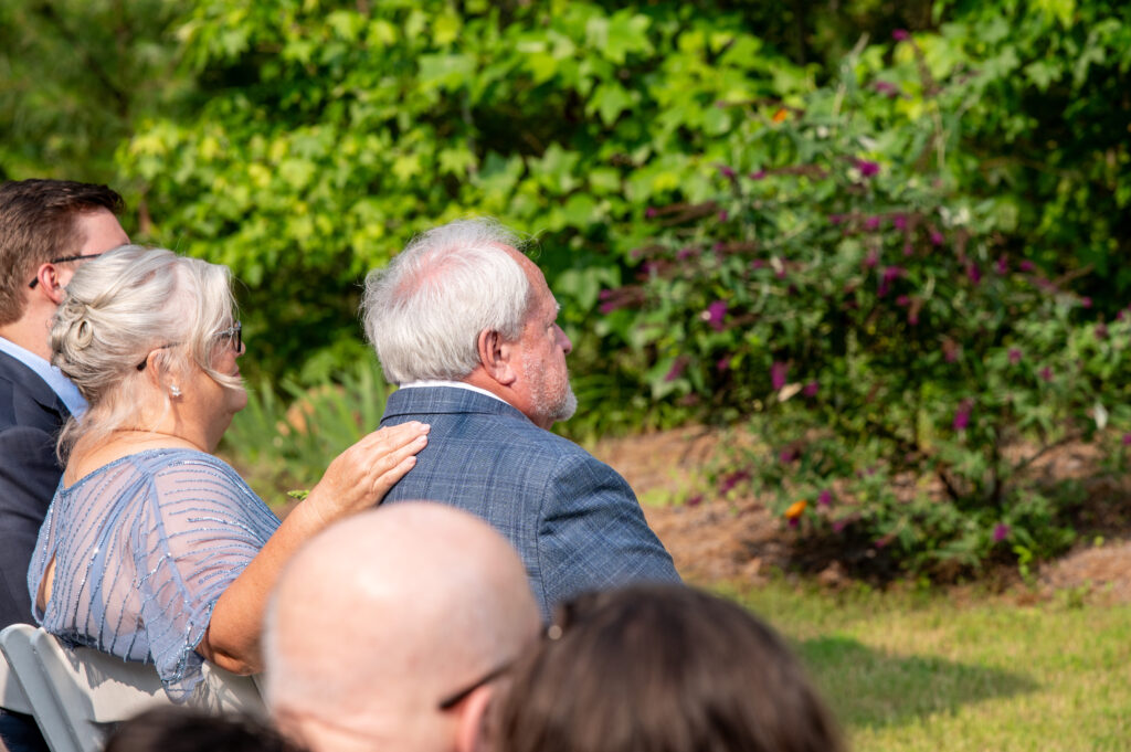 Dad watching sweet wedding ceremony